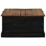 vidaXL Úložná komoda HALDEN Čierna 91x91x47 cm Masívna borovica – Obrázok 4