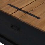 vidaXL Úložná komoda HALDEN Čierna 91x91x47 cm Masívna borovica – Obrázok 8