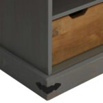 vidaXL TV skrinka HALDEN s posuvnými dvierkami sivá 110x40x60 cm masív – Obrázok 9