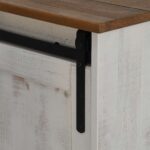 vidaXL TV skrinka HALDEN 2 posuvne dvere Biela 150x40x60 cm Masiv – Obrázok 7