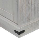 vidaXL TV skrinka HALDEN 2 posuvne dvere Biela 150x40x60 cm Masiv – Obrázok 8