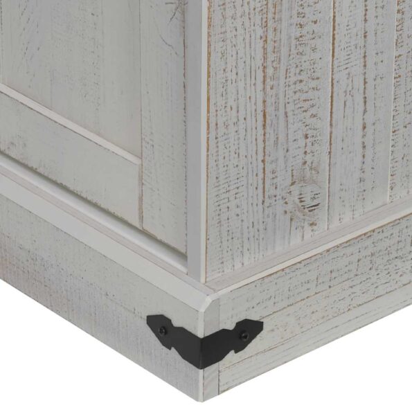 vidaXL TV skrinka HALDEN 2 posuvne dvere Biela 150x40x60 cm Masiv – Obrázok 8