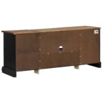 vidaXL TV skrinka HALDEN 2 posuvné dvierka čierna 150x40x60 cm masív – Obrázok 6