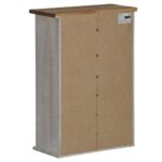 vidaXL závesná skriňa HALDEN s posuvnými dverami šedá 49x22,5x70 cm – Obrázok 5