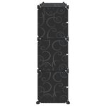 vidaXL Úložný kockovaný organizér s 9 kockami a dverami priehľadný PP – Obrázok 6