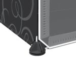 vidaXL Úložný kockovaný organizér s 9 kockami a dverami priehľadný PP – Obrázok 8