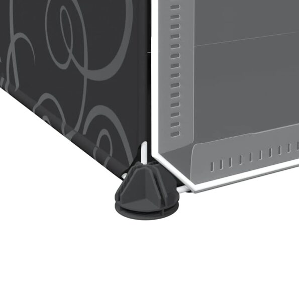 vidaXL Úložný kockovaný organizér s 9 kockami a dverami priehľadný PP – Obrázok 8