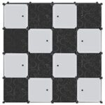 VidaXL úložný organizér na kocky s 16 kockami a závesnými tyčami PP – Obrázok 4