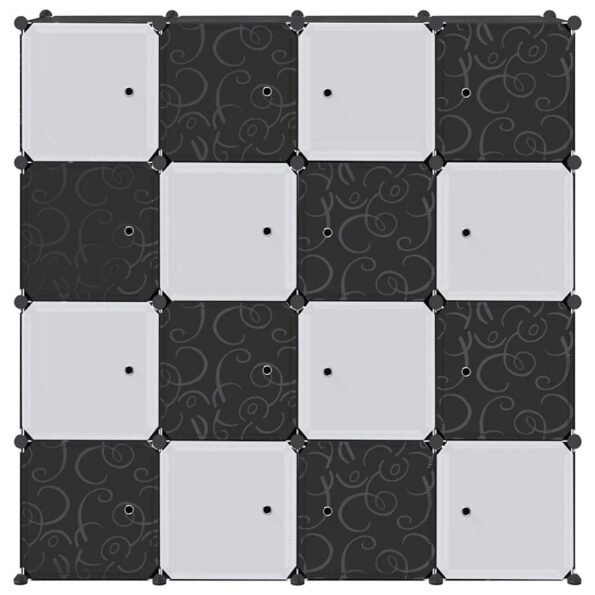 VidaXL úložný organizér na kocky s 16 kockami a závesnými tyčami PP – Obrázok 4