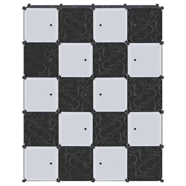 VidaXL úložný organizér na kocky s 20 kockami a závesnými tyčami PP – Obrázok 4