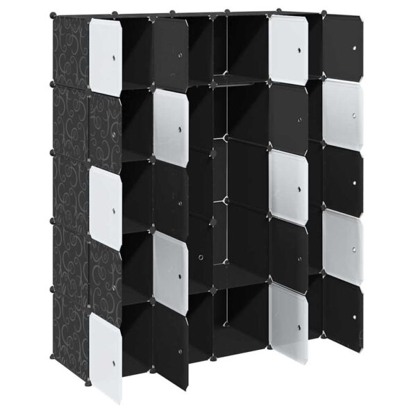 VidaXL úložný organizér na kocky s 20 kockami a závesnými tyčami PP – Obrázok 5