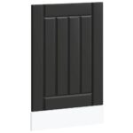 VidaXL Panel do umývačky riadu, Lucca, čierna, kompozitné drevo – Obrázok 2