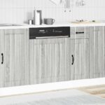 vidaXL Panel do umývačky riadu, Lucca, sivé sonoma, kompozitné drevo – Obrázok 3