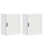 vidaXL kuchynské nástenné skrinky 2 ks "Porto" White Engineered Wood – Obrázok 2