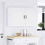 vidaXL kuchynské nástenné skrinky 2 ks "Porto" White Engineered Wood – Obrázok 3