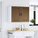 vidaXL Kuchynská nástenná skrinka Porto, hnedý dub, kompozitné drevo – Obrázok 4