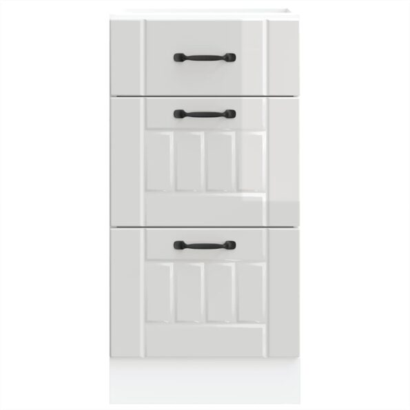 vidaXL Kuchynská spodná skrinka Lucca, lesklá biela, kompozitné drevo – Obrázok 4