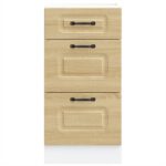 vidaXL Kuchynská spodná skrinka Kalmar, dub sonoma, kompozitné drevo – Obrázok 4