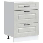 vidaXL Kuchynská spodná skrinka Kalmar, betónovo sivé kompozitné drevo – Obrázok 2