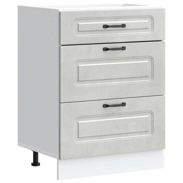 vidaXL Kuchynská spodná skrinka Kalmar, betónovo sivé kompozitné drevo – Obrázok 2