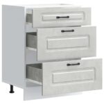 vidaXL Kuchynská spodná skrinka Kalmar, betónovo sivé kompozitné drevo – Obrázok 5