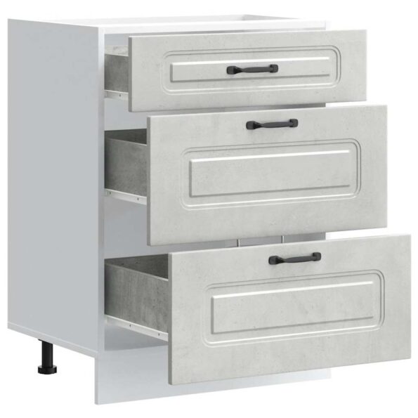 vidaXL Kuchynská spodná skrinka Kalmar, betónovo sivé kompozitné drevo – Obrázok 5
