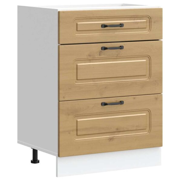 vidaXL Kuchynská spodná skrinka Kalmar, dub artisan, kompozitné drevo – Obrázok 2