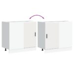 vidaXL Drezová základná skrinka, biela, kompozitné drevo – Obrázok 9