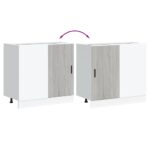 vidaXL Drezová základná skrinka, sivé sonoma, kompozitné drevo – Obrázok 9