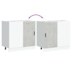 vidaXL Kuchynská spodná skrinka Porto, betónovo sivé, kompozitné drevo – Obrázok 9