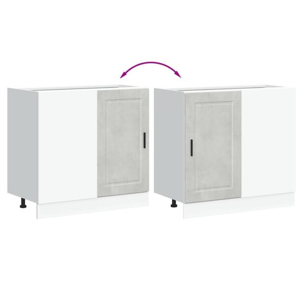 vidaXL Kuchynská spodná skrinka Porto, betónovo sivé, kompozitné drevo – Obrázok 9