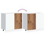 vidaXL Kuchynská spodná skrinka Porto, staré drevo, kompozitné drevo – Obrázok 9