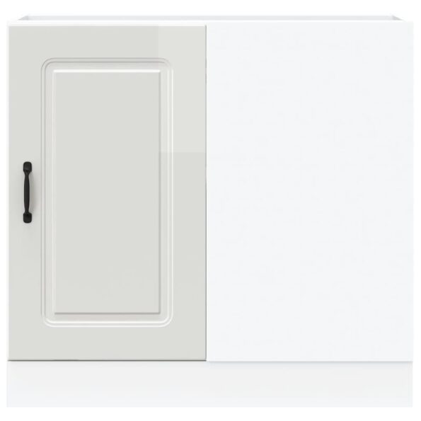 vidaXL Kuchynská spodná skrinka Kalmar, lesklá biela, kompozitné drevo – Obrázok 5