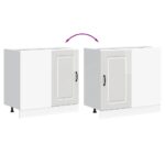 vidaXL Kuchynská spodná skrinka Kalmar, lesklá biela, kompozitné drevo – Obrázok 9