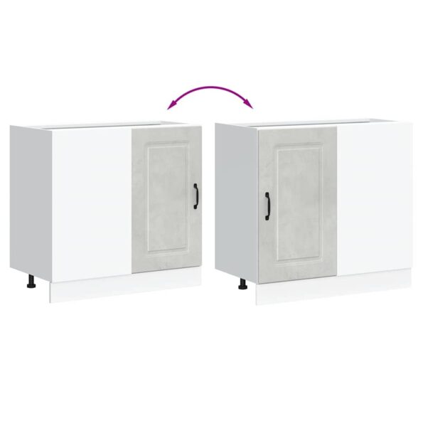 vidaXL Kuchynská spodná skrinka Kalmar, betónovo sivé kompozitné drevo – Obrázok 9