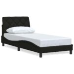 vidaXL Rám postele bez matraca Čierna 80x200cm Látka – Obrázok 2