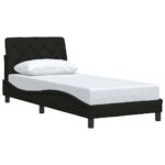 vidaXL Rám postele bez matraca Čierna 80x200cm Látka – Obrázok 3