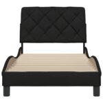 vidaXL Rám postele bez matraca Čierna 80x200cm Látka – Obrázok 5