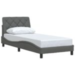 vidaXL Rám postele bez matraca tmavosivá 90x190 cm látka – Obrázok 3