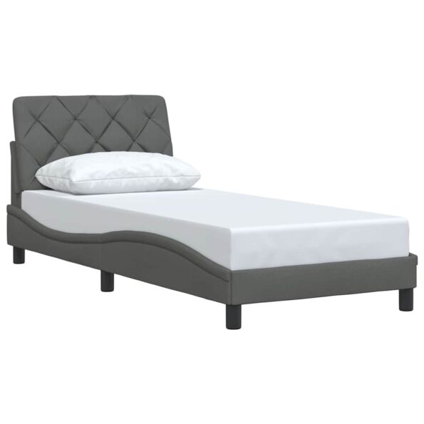vidaXL Rám postele bez matraca tmavosivá 90x190 cm látka – Obrázok 3