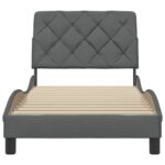 vidaXL Rám postele bez matraca tmavosivá 90x190 cm látka – Obrázok 5