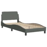 vidaXL Rám postele bez matraca tmavosivá 90x190 cm látka – Obrázok 7