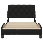 vidaXL Posteľ bez matraca čierny 100x200 cm látka – Obrázok 5