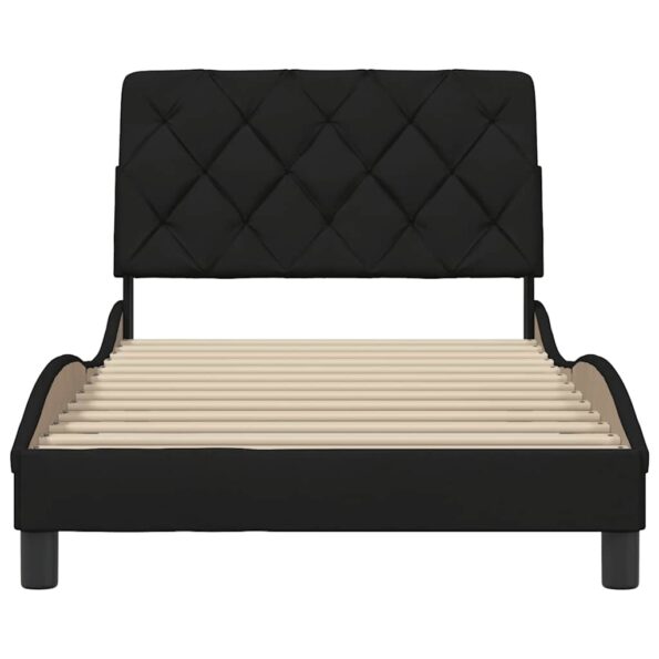 vidaXL Posteľ bez matraca čierny 100x200 cm látka – Obrázok 5