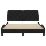 vidaXL Posteľ bez matraca čierna 120x200 cm látka – Obrázok 5