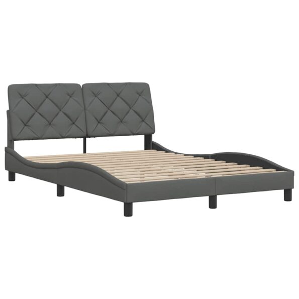vidaXL Rám postele bez matraca tmavosivý 140x190 cm látka – Obrázok 4