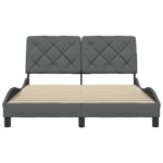 vidaXL Rám postele bez matraca tmavosivý 140x190 cm látka – Obrázok 5