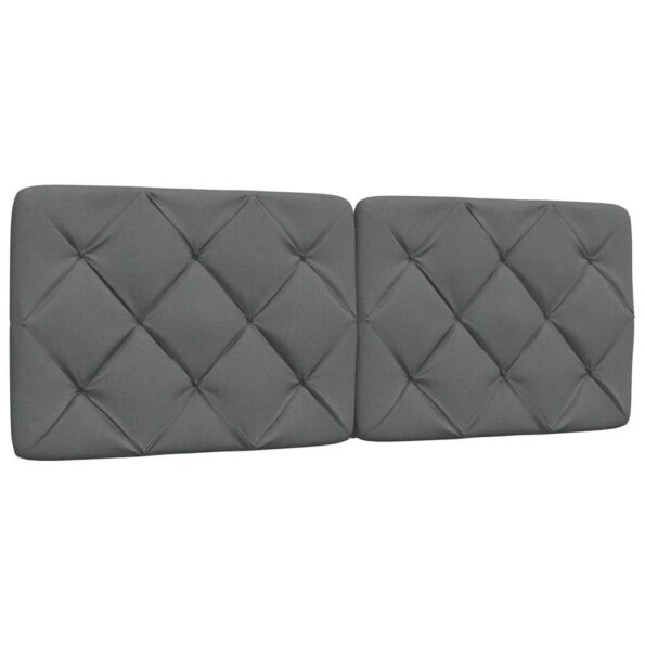 vidaXL Rám postele bez matraca tmavosivý 140x190 cm látka – Obrázok 7