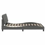 vidaXL Rám postele bez matraca tmavosivý 140x190 cm látka – Obrázok 8