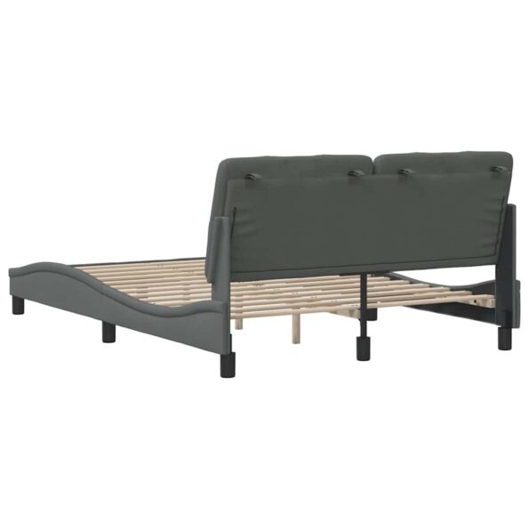 vidaXL Rám postele bez matraca tmavosivý 140x190 cm látka – Obrázok 9